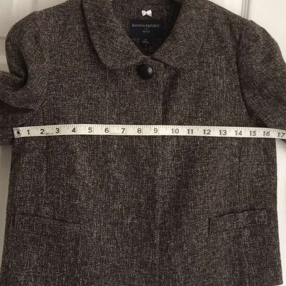 Banana Republic Wool Tweed Swing Retro Crop Jacket 4P - Picture 12 of 16
